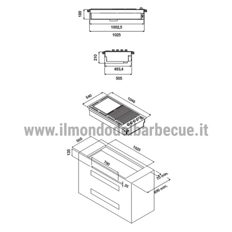 BARBECUE A GAS PRO OUTDOOR FULGOR 100 MBK DA INCASSO