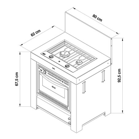 MODULO COMBINATO GRIGIO SCURO