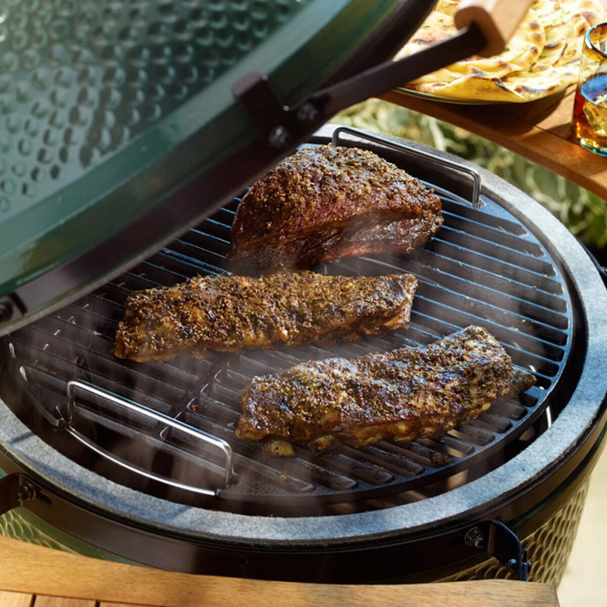 Griglia in ghisa tonda ad incastro per barbecue Big Green Egg MEDIUM