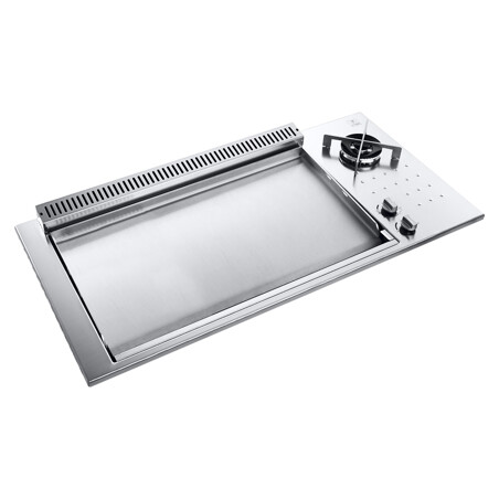 PLA.NET BBQ COMBI 80 P.INOX LISCIA + F.DUAL DA INCASSO