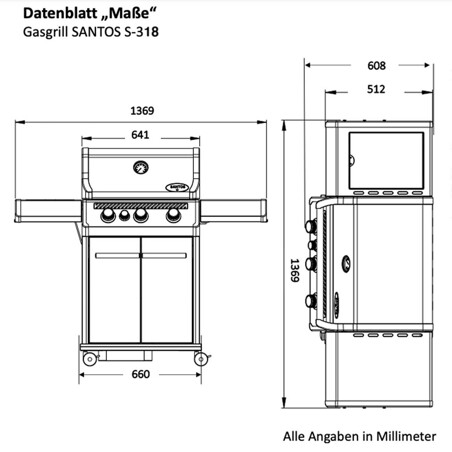 Santos BARBECUE A GAS SANTOS S-318 INOX