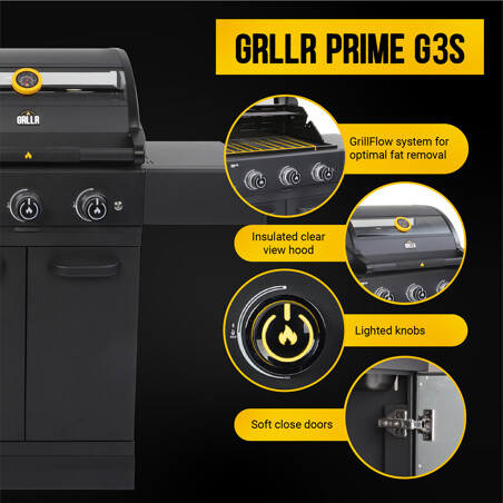 Grllr BARBECUE A GAS GRLLR PRIME G3S 3 FUOCHI