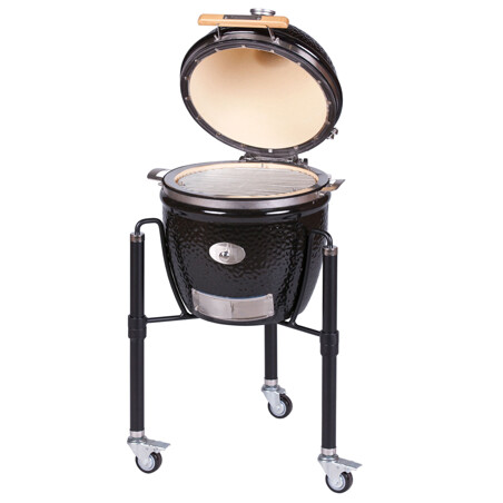 Monolith BARBECUE A CARBONE MONOLITH JUNIOR PRO-SERIE 2.0 NERO CON CARRELLO