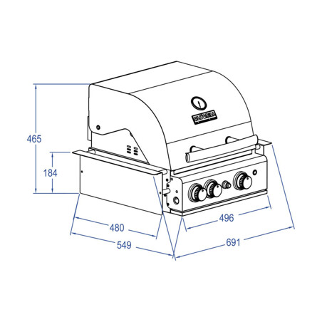 AllGrill ALLGRILL CHEF S BLACK BUILT-IN CON AIR SYSTEM