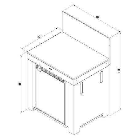 Enó MODULO FRIGO 75L GRIGIO SCURO