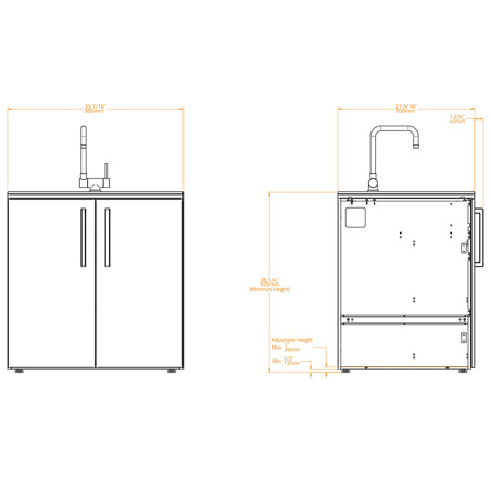 Brabura MODULO LAVELLO BRABURA CT 90 BIANCO PERLA